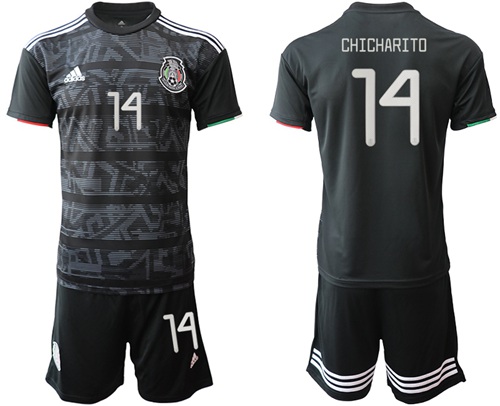 Mexico #14 Chicharito Home Soccer Country Jersey